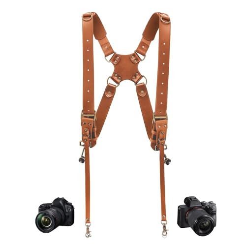 4J LEDR Photo Camera Strap, Professional Photographic Camera Strap for Photographic Camera, Multiple Camera Equipment for Dslr/Slr Strap, Small, Tan