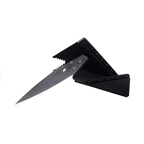 Garberiel 10 Pack Credit Card Knife Multifunction Folding Blade Knives, Black Stainless Steel Blade and Plastic Handle Mini Pocket Knife