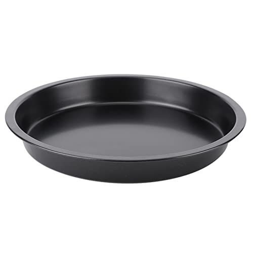 Professional Carbon Steel Pizza Baking Tray Non Stick Round Pizza Pan for Home Kitchen Baking Pizza Cake Pie Black 23.6cm
