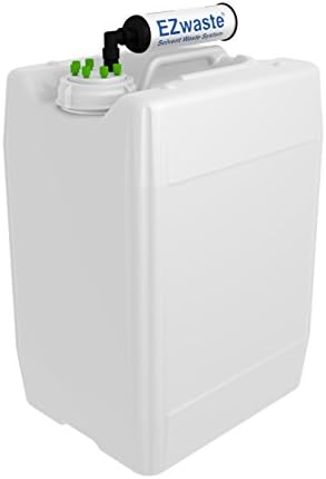 EZwaste HPLC Solvent Waste System, 20L (5 Gal) UN/DOT-Rated Disposable Container, 70mm VersaCap with Six (6x) Ports for 1/16 Inch O.D. Tubing