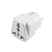 European Travel Plug Adapter, Power Plug Schuko Type E/F for Germany, France, Europe, Russia,South Korea,Egypt, Iran, Indonesia,2-Pin Grounded Plug (Type E/F,3 Pack, Grounded)- White Color
