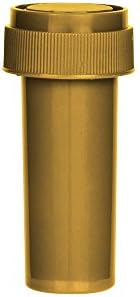 Opaque Gold Pharmacy Vials with Reversible Child Resistant Cap, 20 dram, case/240