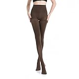 MANZI 2 Pairs Run Resistant Control Top Panty Hose Opaque Tights(X-large,Coffee)