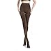 MANZI 2 Pairs Run Resistant Control Top Panty Hose Opaque Tights(X-large,Coffee)