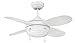 Litex MLV36MWW4L Maksim Collection 36-Inch Ceiling Fan with Four Matte White Blades and Single Light Kit with Opal Frosted Glass