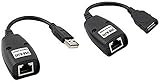 YOUmeSKY USB Extender Over Ethernet RJ45 Adapter Cat5 Cat6 LAN Cable Extender view 2