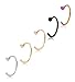 REVOLIA 18-22G 5Pcs Stainless Steel Nose Rings Hoop Body Piercing Jewelry 8-10MM