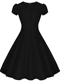 Miusol Women's Retro V-Neck 1950'S Vintage Bridesmaid Party Dress