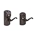 SCHLAGE FE595 PLY 716 FLA Plymouth Keypad Entry with Flex-Lock and Flair Style Levers, Aged Bronze