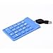 HDE Mini Silicone 18 Key Number Keyboard Pad with Retractable USB Cable (Blue)