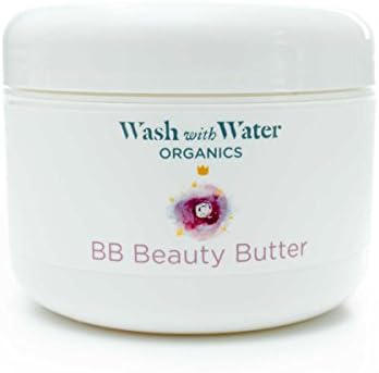 Wash with Water All Natural Organic Skin Care Body Butter Body Cream: Certified Organic + Cruelty Free - BB Beauty Butter Almond 8oz.