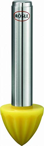 Rösle Stainless Steel Kitchen Utensils Set: Zester with Canelle 6.3-Inch, Vertical Canelle/Channel Knife 6.5-Inch, Fruit Muddle/Caipirinha Pestle 6.6-Inch, Citrus Reamer 6.6-Inch