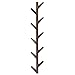 MyGift Wall Mounted Brown Bamboo Hall Tree Coat Rack, Hanging Narrow Hat Rack with 10 Peg Hooks