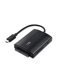 El cable importa Adaptador multipuerto USB C GenG de 10 Gbps (concentrador C USB) con USB A y USB C, lector de tarjetas SD MicroSD y UHS II y lector de unidad óptica   disco duro SATA de 2.5 " 3.5"   Compatible con puerto Thunderbolt 3