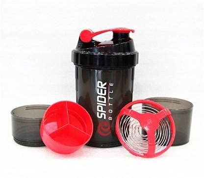 FITNESS-STATION-Spider-Protein-Shaker-Water-Bottle-Sipper-for-Gym-Red-Black-500-ML FITNESS STATION Spider Protein Shaker Water Bottle Sipper for Gym - 500 ML (Red)