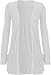Ladies Women Boyfriend Open Cardigan with Pockets White