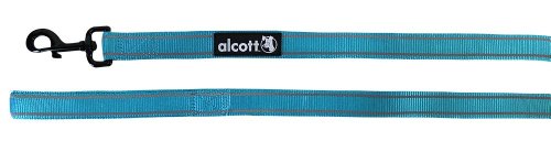 alcott Adventure Dog Leash with Reflective Stitching & Neoprene Padded Handle, Large, Blue