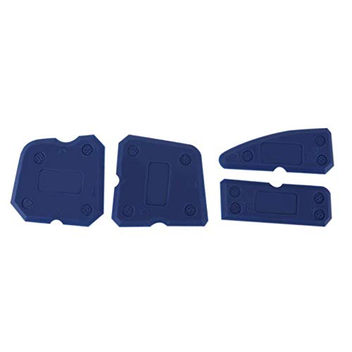 4Pcs Caulking Tool Kit Joint Sealant Silicone Edge Grout Remover Scraper Blue Hand Tools Windows Tile Cleaner for House