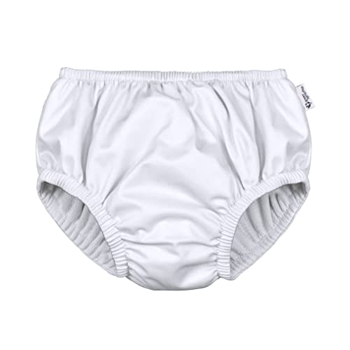 i Play. Baby Toddler Ultimate Reusable Snap Swim Diaper, New White, 2T-3T