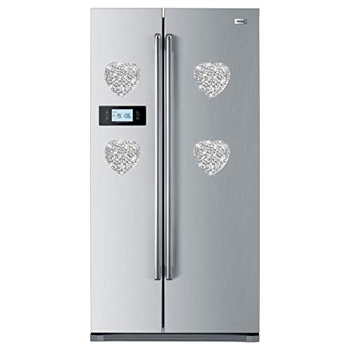 Fridge Magnets Bling Bling 4 PACK for Office Cabinets Whiteboards Dry Erase Board Lovely Home Decorative Fridge Stickers Refrigerator Magnets White