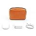 LENTION Split Leather Small Storage Pouch, Universal Electronic Travel Accessories Bags/Cases for Laptop/Tablet Power Adapter, MacBook Air/Pro Charger, Wireless Mouse, Hard Drive and More (Brown)