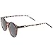 zeroUV - Retro Horn Rimmed Keyhole Nose Bridge P3 Round Sunglasses 49mm (Shiny Brown-Tortoise / Smoke)
