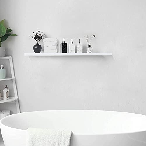 Long Floating Shelf 36 Inch White Floating Shelf for Wall, Durable