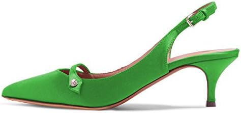 green slingback pumps