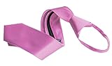 Men's Zipper Tie by Romario Manzini Neckwear Collection - Hot Pink