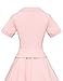 GownTown Women's Vintage 1950s Retro Rockabilly Peplum Dresses Pink