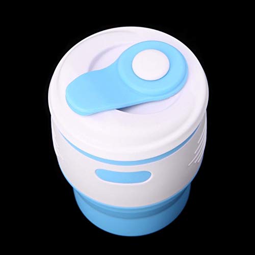 Finance Plan Clearance Sale Collapsible Coffee Silicone Mug Folding Leak-Proof Lid Traveling Camping Cup Blue - Thumbnail 6