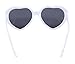 Armear Women's Lady Girl Fashion Large Oversized Heart Shaped Retro Plastic Sunglasses Cute Love Eyewear White