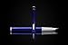 Wordsworth & Black Electric Blue Chrome Trim Fountain Pen - Executive Fountain Pens Set - Ink Refill Converter - Calligraphy - Business Gift Pen