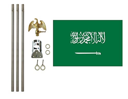 Saudi Arabia 3x5 ft Outdoor Flag and Flag Pole