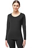 Womens Microfiber Fleece Thermal Underwear Long Johns Top