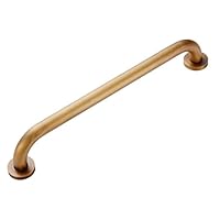 Ollypulse Solid Brass Concealed Mounting Bathroom Grab Bar, Antique Brass Finish (18 Inches)