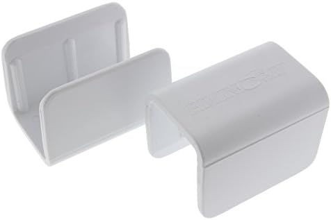 Terricraft's Original Bimini Boat Clip - Clips for Boat Rails or T-Tops - Holds Towels or Clothes for Drying, Privacy and Convenience White Square 1 1/4"
