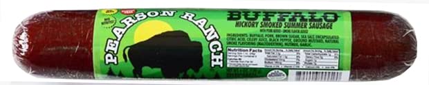 PEARSON RANCH Buffalo Summer Sausage 6 Ounce Bison