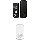 myQ Secure View™ 3-in-1 Smart Lock with 2K HDR Video Doorbell Camera, Face Access, Fingerprint Access, PIN & App Control + myQ Chime | Audible Alerts, Wi-Fi Enabled, Customizable Tones