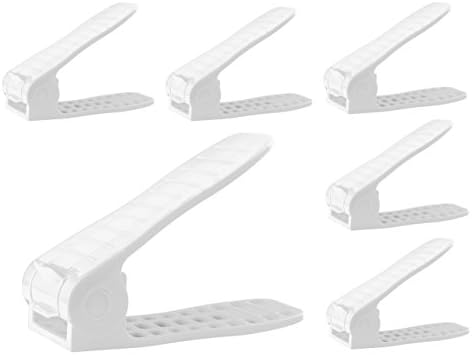 Mouselemur Shoe Slots Space Saver Shoe Stand Organizer | Adjustable Shoe Rack 6 Piece Set