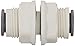 Legris 6316 60 00WP2 LIQUIfit Push-to-Connect Fitting, Inline Bulkhead Union, 3/8