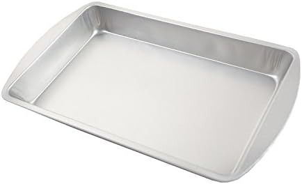 Limulus Recipe Right Metal Cookie Pan 12.6" x 7.5" Harmless Non-toxic Rectangular Toasting Pan Stainless Washable Biscuit Pan,Baking Tray,Biscuit Brownie Pan (Medium)