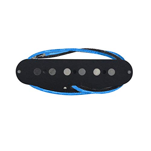 OriPure Hot Strat Single Coil Pickup Vintage Staggered Alnico 5 Pickup Black Cover - Middle Position - Thumbnail 4