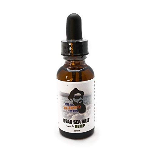 REAL BEARDED MEN 100% Natural Premium Beard Oil 1 oz - Dead Sea Salt with Hemp