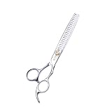 Klngstar Professional Razor Edge Series - 7.0" Japan 442C Silver Personality Design Pet Grooming Cutting Scissors - Dog Big Chunker Shears