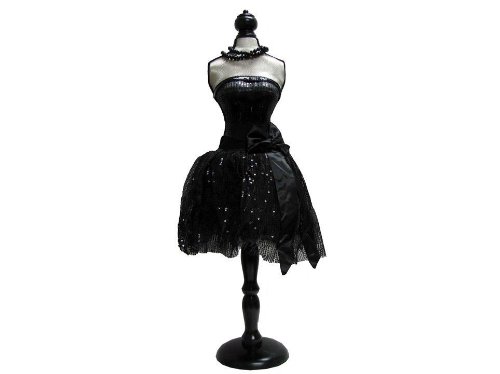 Black Mannequin Dress Form with Black Stand