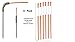Rebound Reflective Driveway Markers, 4ft Fiberglass Flexible Round Rebounding “Spring Loaded Poles” with Night Time Reflective Marks, Frozen Ground Penetrating Spikes Easy Installation , 6Pk Orange