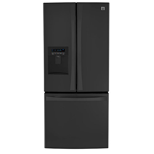 Kenmore Elite 71329 21.8 cu. ft. Wide French Door Bottom Freezer Refrigerator with Dispenser in Black, includes delivery and hookup