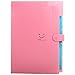 SKYDUE Letter A4 Paper Expanding File Folder Pockets Accordion Document Organizer (Fuchsia)