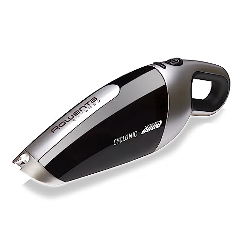Rowenta AC4769 Extenso Cyclonic Aspirabriciole Cordless con Bocchetta, 7.2 V, Lancia Piatta Integrata, Nero/Grigio
